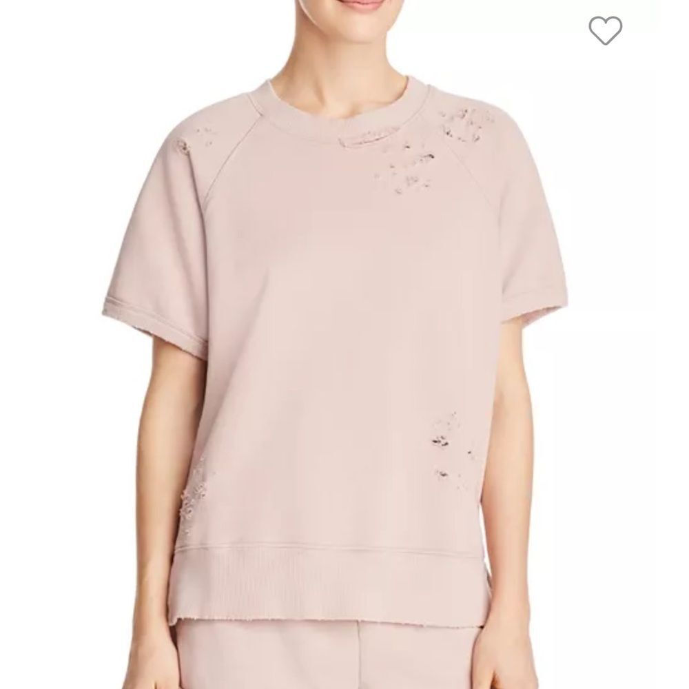 Pistola Raine distressed French Terry sweatshirt white